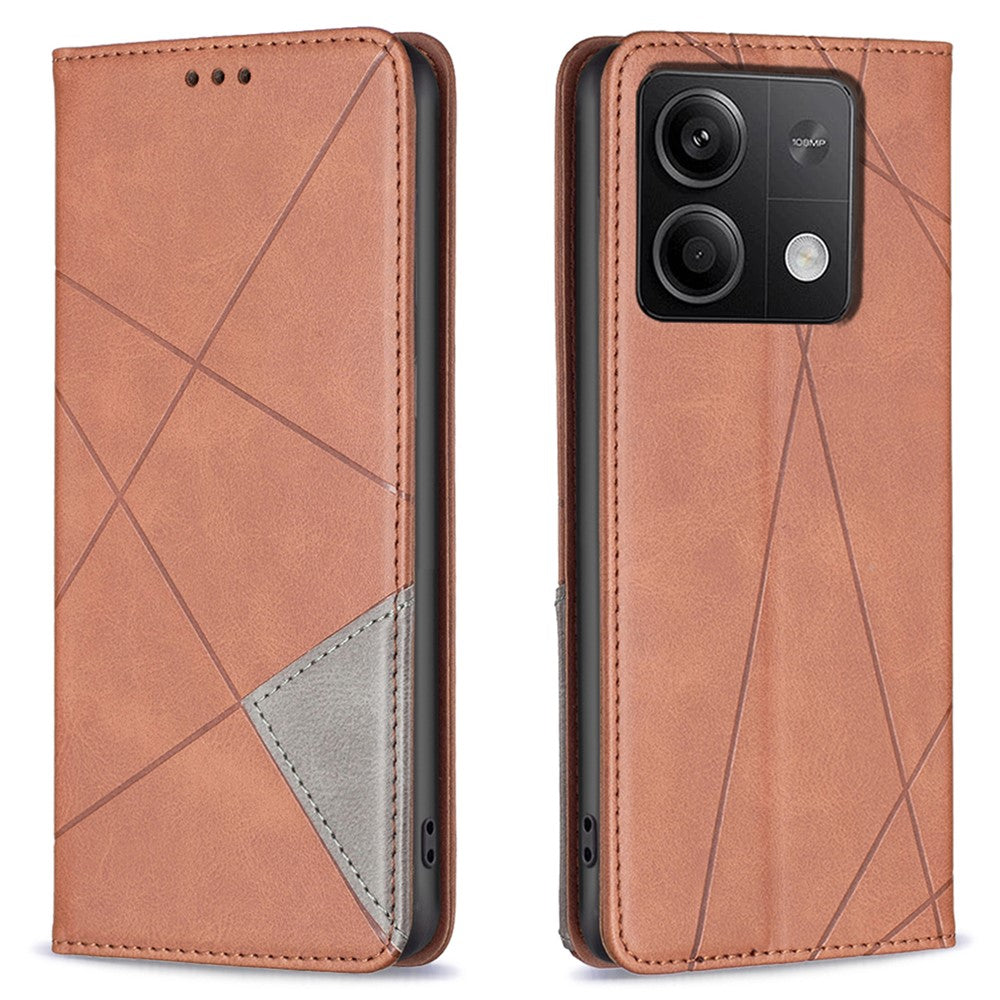 For Xiaomi Redmi Note 13 5G PU Leather Phone Case 2 Card Holders Magnetic Closure