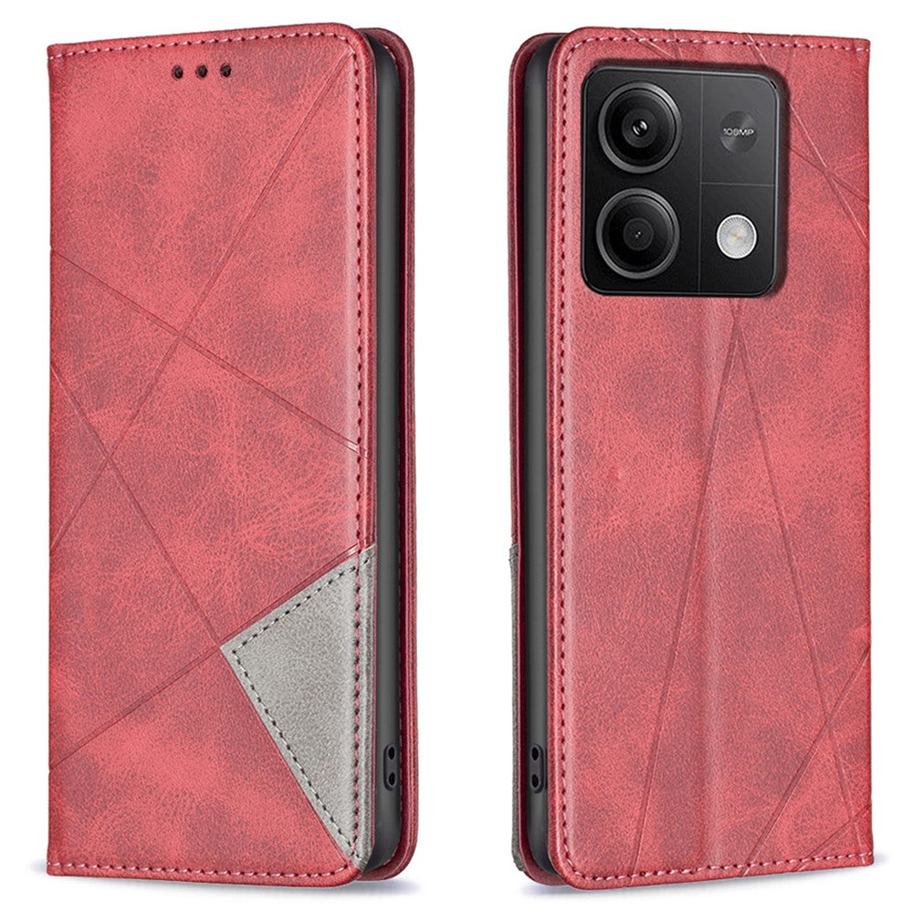 For Xiaomi Redmi Note 13 5G PU Leather Phone Case 2 Card Holders Magnetic Closure