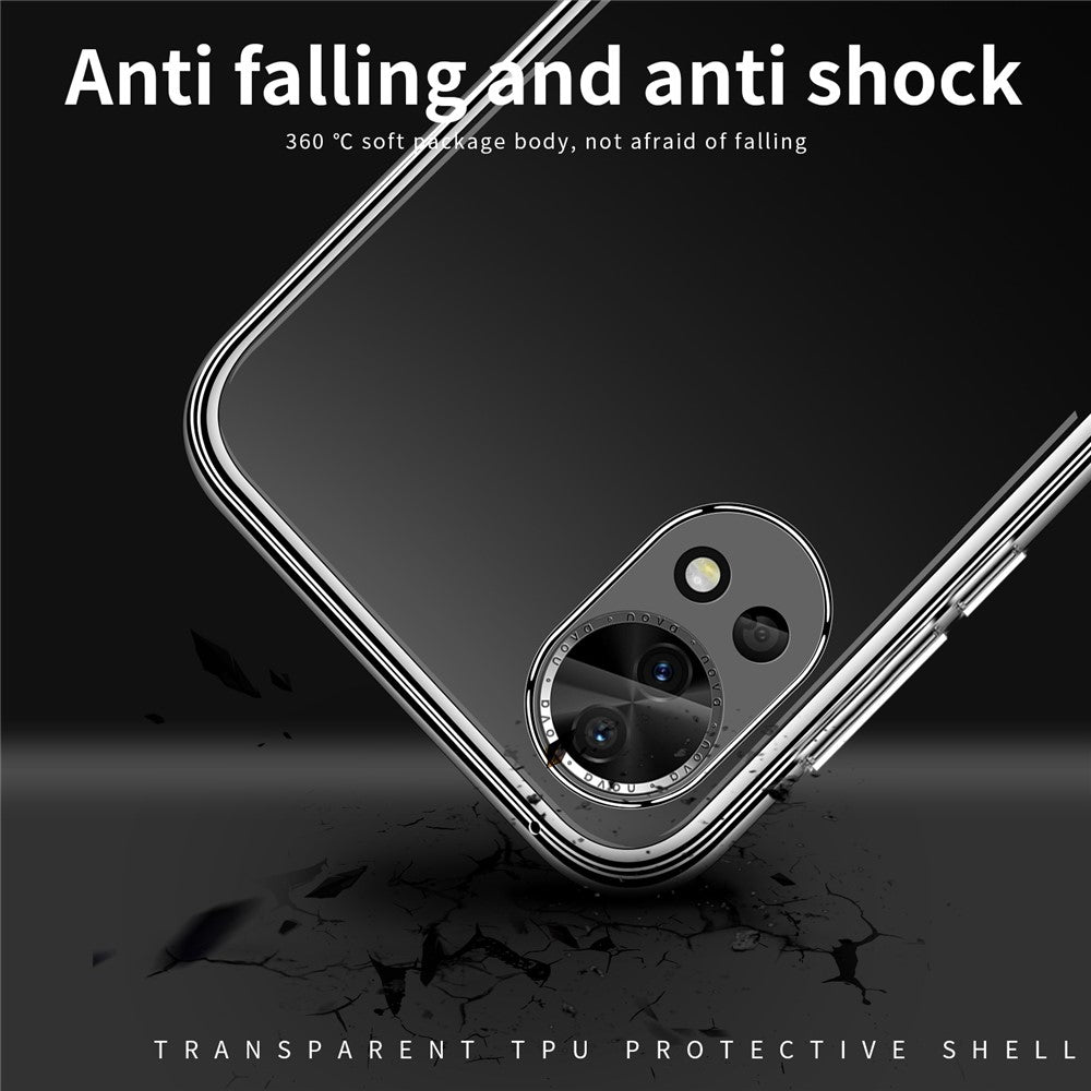 MOFI För Huawei Nova 12 5G mobilskal Transparent Mjukt TPU Skyddsskal