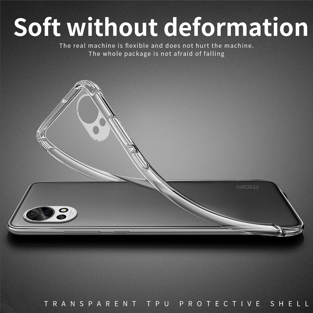 MOFI För Huawei Nova 12 5G mobilskal Transparent Mjukt TPU Skyddsskal