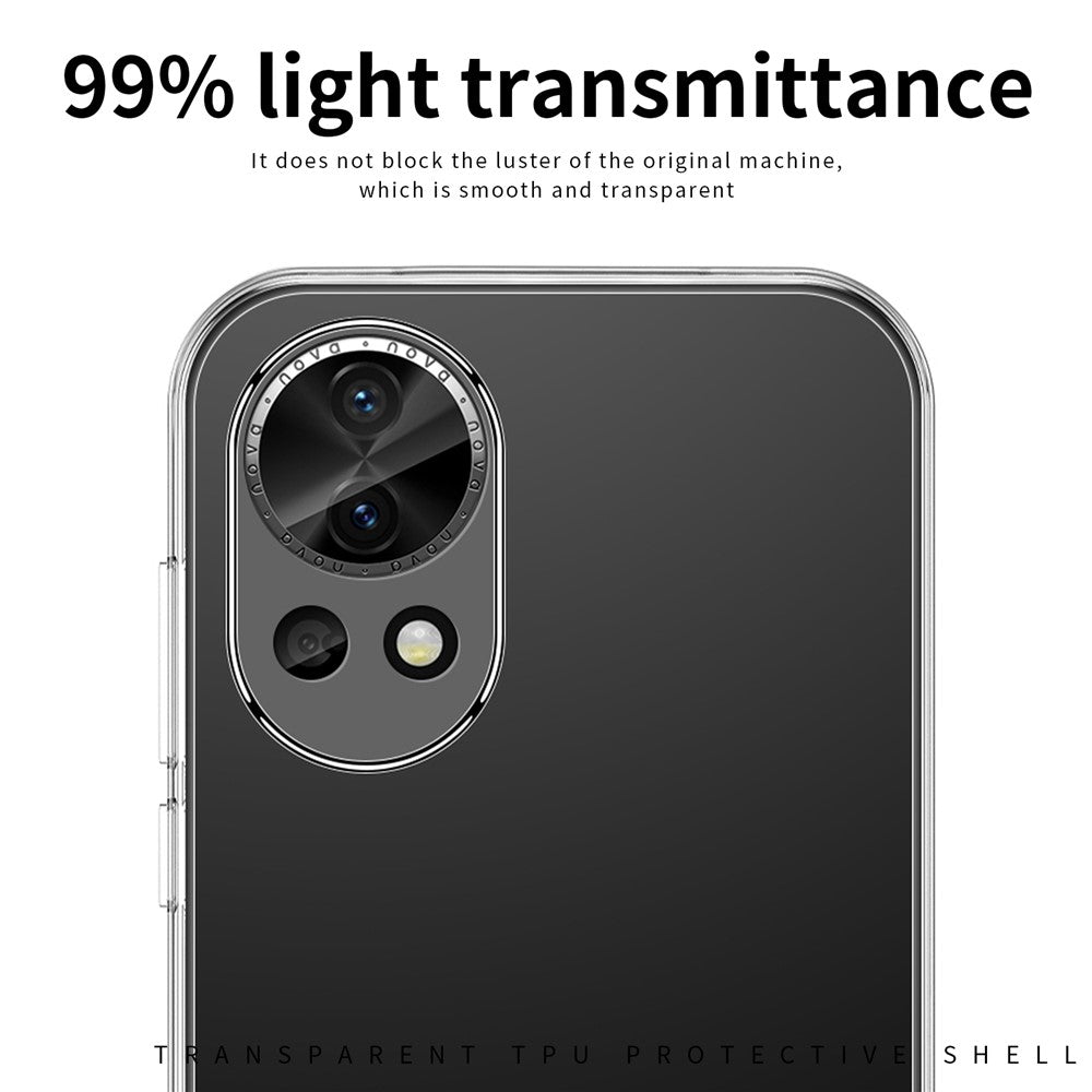 MOFI För Huawei Nova 12 5G mobilskal Transparent Mjukt TPU Skyddsskal