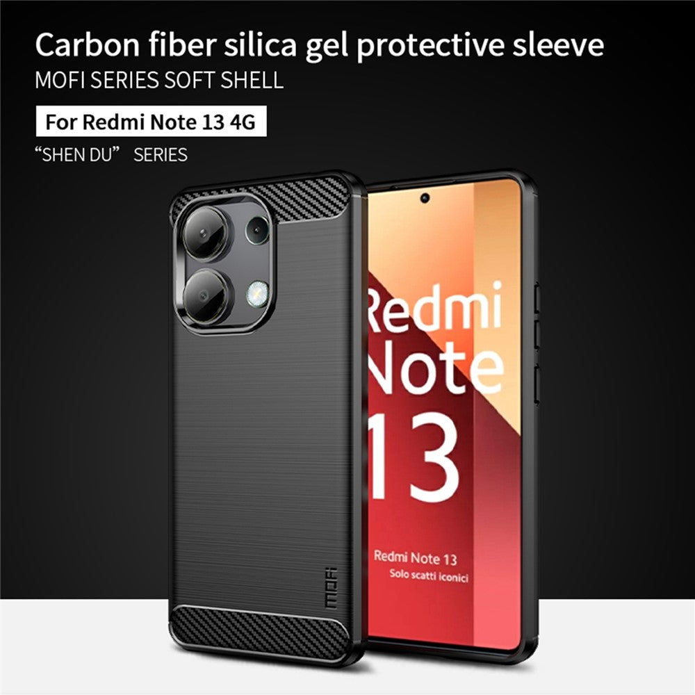 MOFI JK TPU Series-1 For Xiaomi Redmi Note 13 4G TPU Phone Case Carbon Fiber Texture