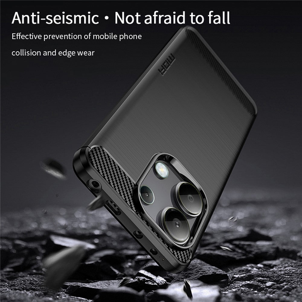 MOFI JK TPU Series-1 For Xiaomi Redmi Note 13 4G TPU Phone Case Carbon Fiber Texture