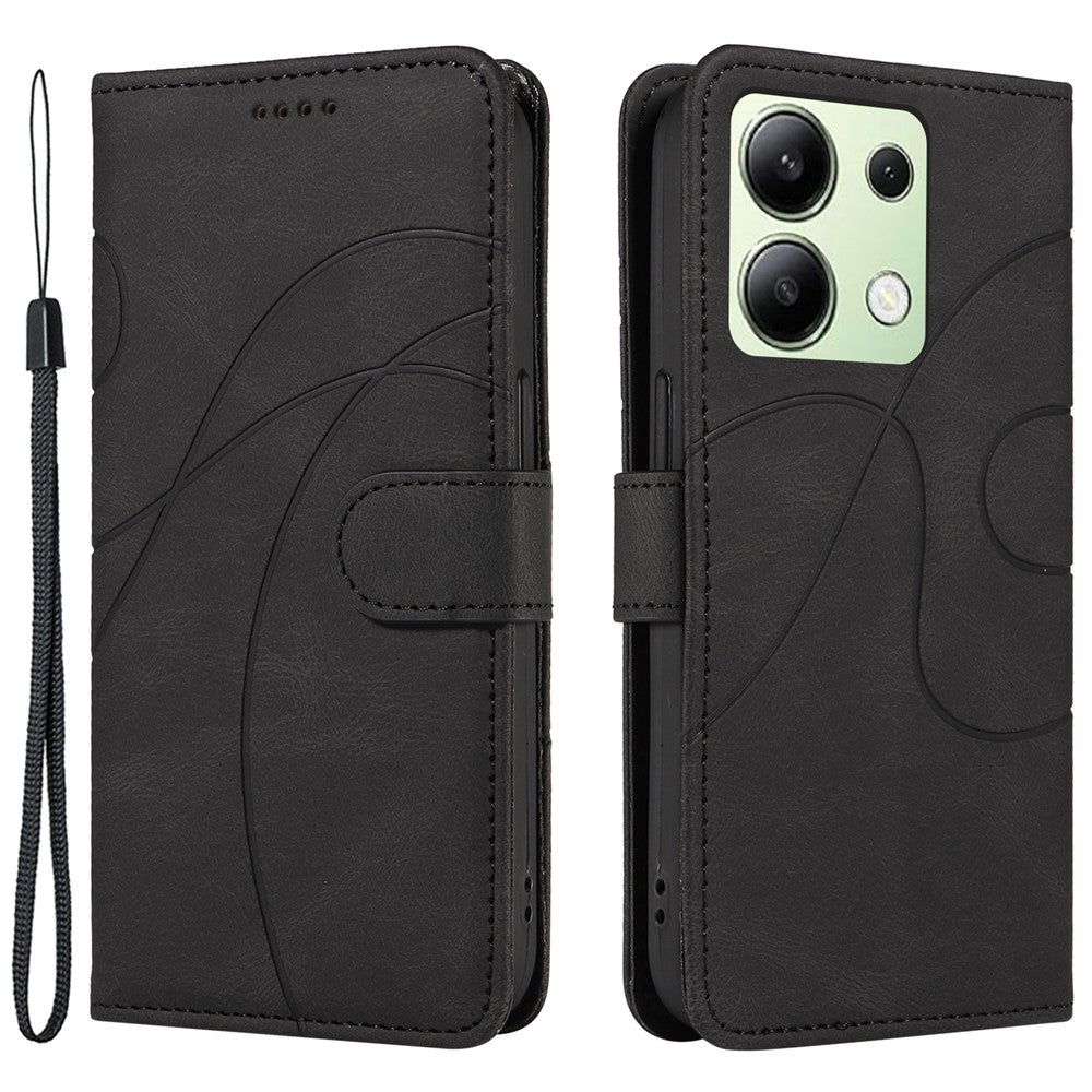 Xiaomi Redmi Note 13 4G-skal i läder med plånbokskortsfack