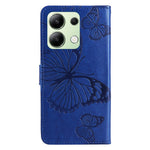 For Xiaomi Redmi Note 13 4G Wallet Case Floral Butterfly Imprinted Leather Phone Cover Stand
