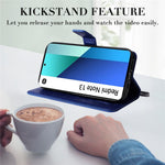 For Xiaomi Redmi Note 13 4G Wallet Case Floral Butterfly Imprinted Leather Phone Cover Stand