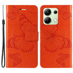 Xiaomi Redmi Note 13 4G Plånboksfodral Läderfodral med Blommigt Fjärilstryck, Stativ