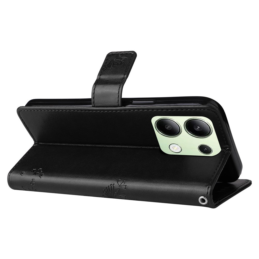 For Xiaomi Redmi Note 13 4G Phone Case with Stand Cat Tree Pattern Leather Wallet Mobile Cover