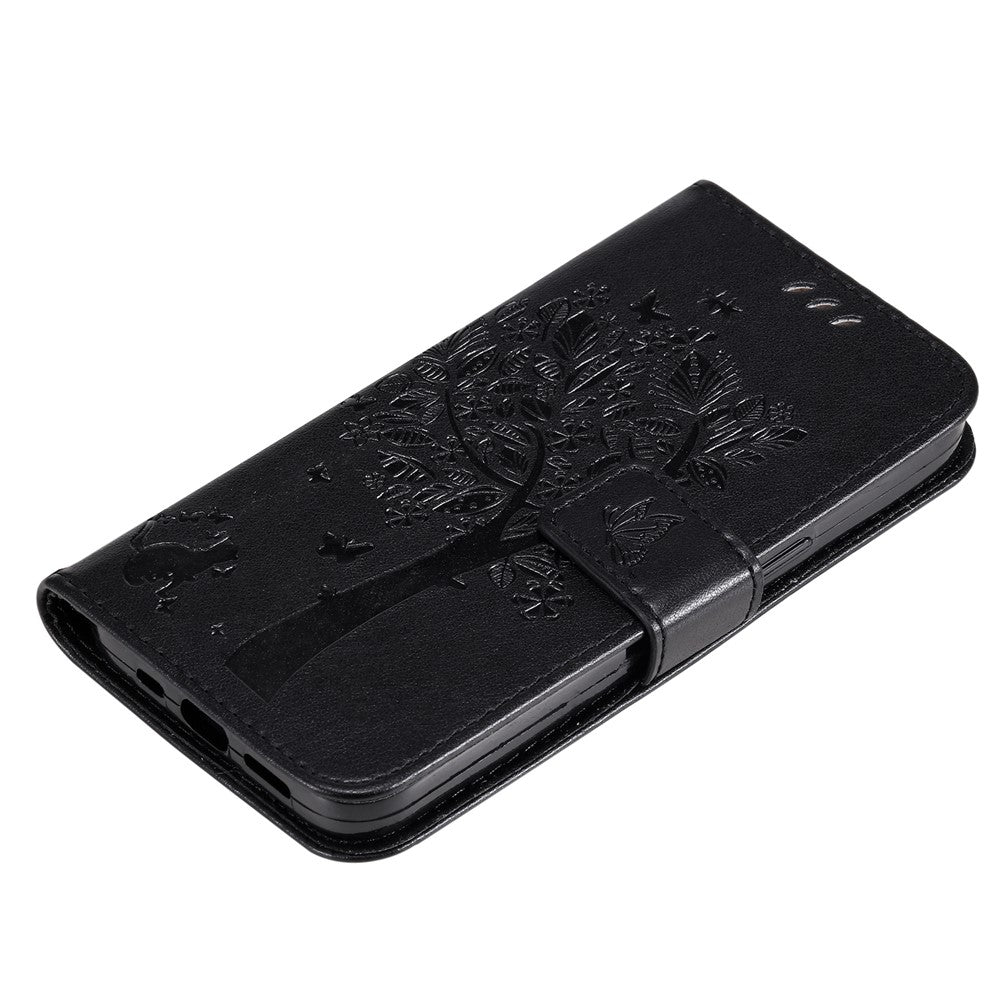 For Xiaomi Redmi Note 13 4G Phone Case with Stand Cat Tree Pattern Leather Wallet Mobile Cover