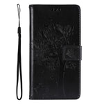 For Xiaomi Redmi Note 13 4G Phone Case with Stand Cat Tree Pattern Leather Wallet Mobile Cover