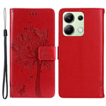 For Xiaomi Redmi Note 13 4G Phone Case with Stand Cat Tree Pattern Leather Wallet Mobile Cover