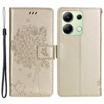 For Xiaomi Redmi Note 13 4G Phone Case with Stand Cat Tree Pattern Leather Wallet Mobile Cover