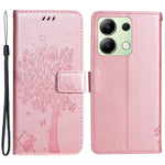 For Xiaomi Redmi Note 13 4G Phone Case with Stand Cat Tree Pattern Leather Wallet Mobile Cover