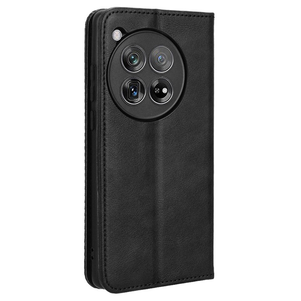 OnePlus Ace 3 5G / 12R 5G Retro Läderfodral Magnetiskt Stängande mobilplånboksfodral
