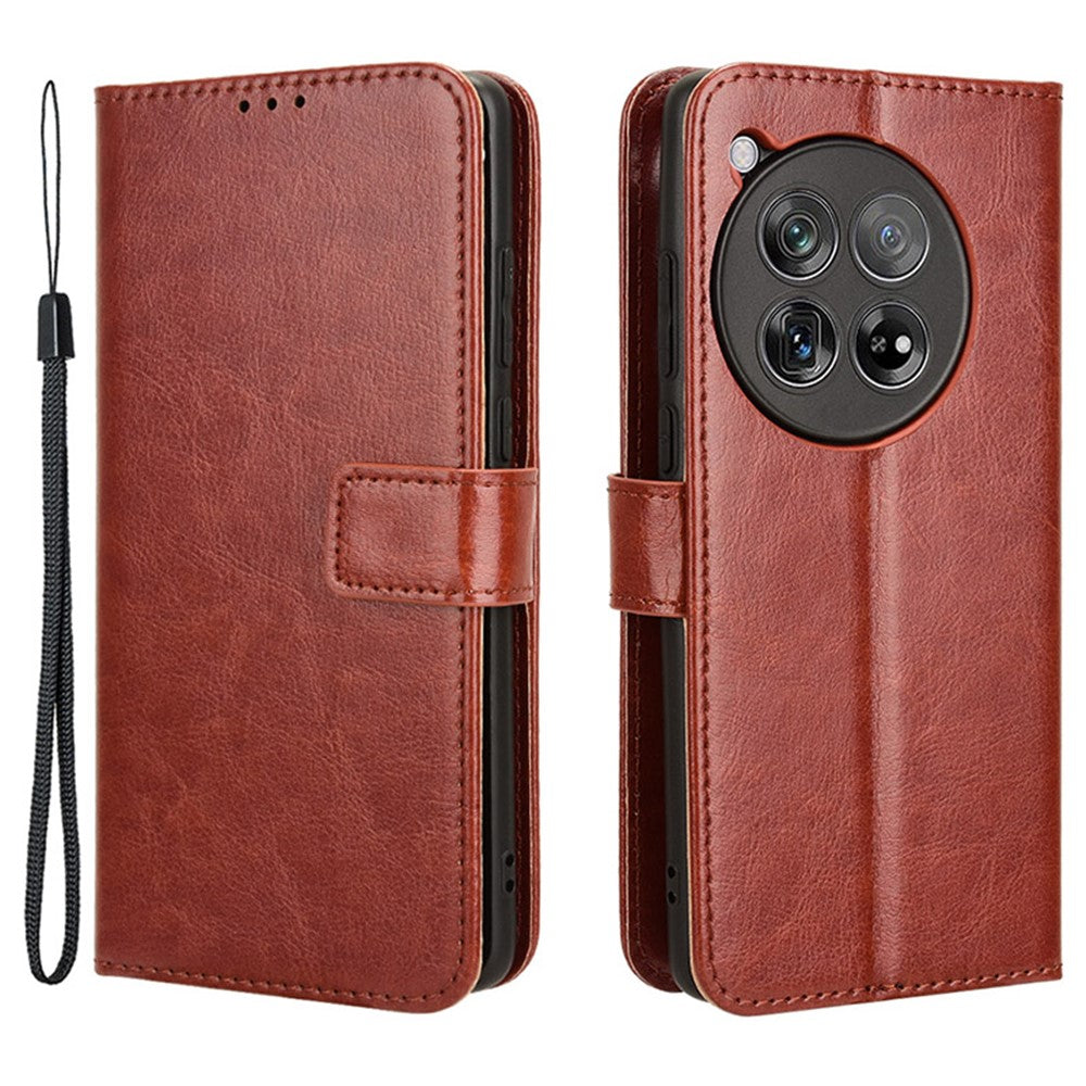 OnePlus Ace 3 5G / 12R 5G mobilskal PU-läder Crazy Horse Texture Cover