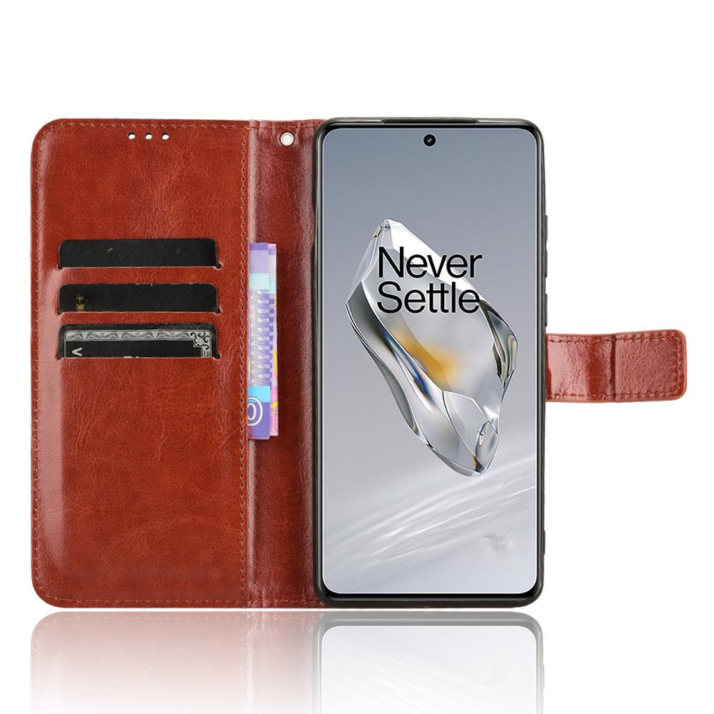 OnePlus Ace 3 5G / 12R 5G mobilskal PU-läder Crazy Horse Texture Cover