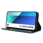 For Xiaomi Redmi Note 13 4G Leather Case Wallet Folding Stand Retro Phone Cover