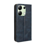 For Xiaomi Redmi Note 13 4G Leather Case Wallet Folding Stand Retro Phone Cover