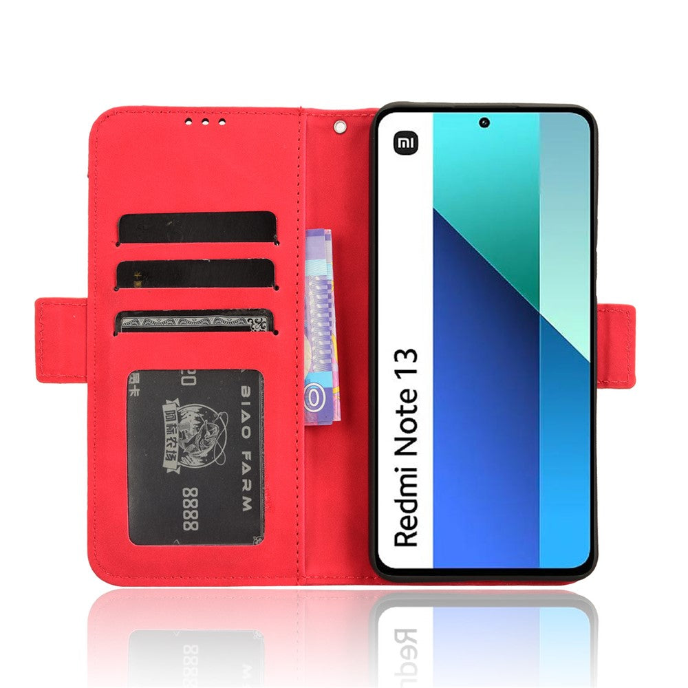 Läderfodral för Xiaomi Redmi Note 13 4G med flera kortplatser