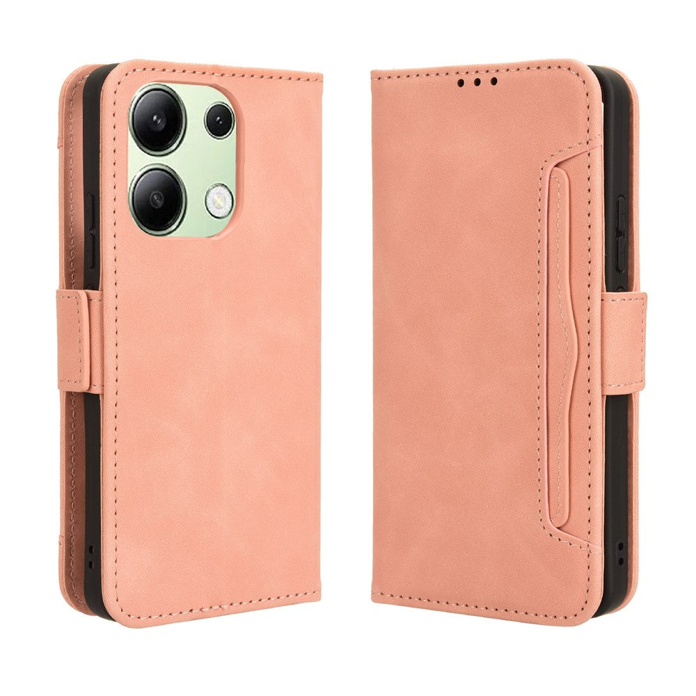 Läderfodral för Xiaomi Redmi Note 13 4G med flera kortplatser