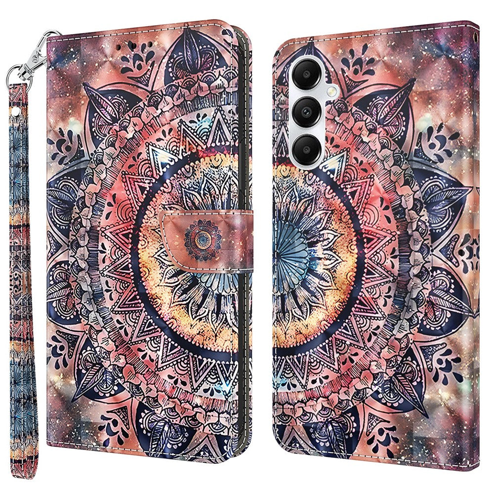 For Samsung Galaxy A35 5G Case Leather 3D Pattern Printing Phone Cover with Card Holder