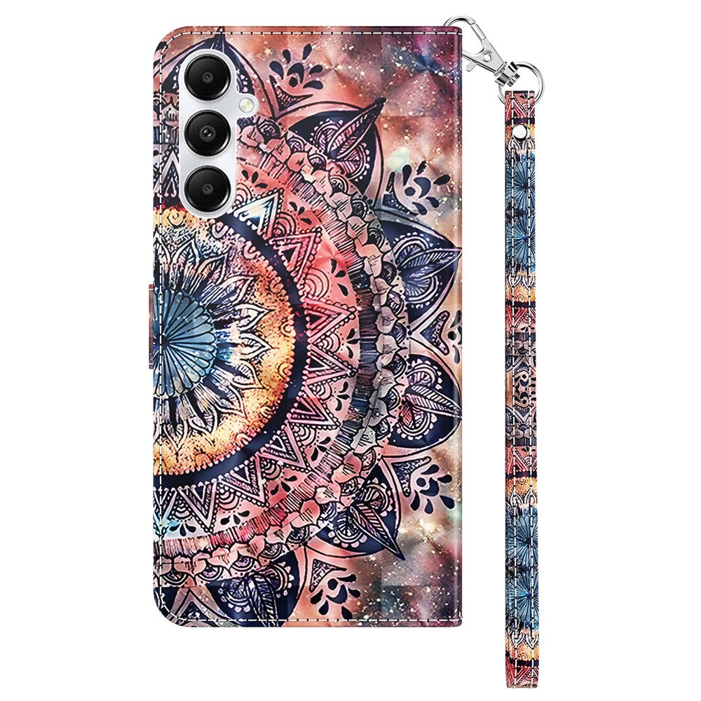 For Samsung Galaxy A35 5G Case Leather 3D Pattern Printing Phone Cover with Card Holder