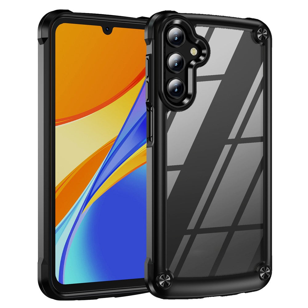 Samsung Galaxy A15 4G / 5G-hybridmobilcover i PC + TPU med bagstykke og linseramme i legering