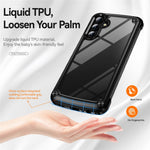 Samsung Galaxy A15 4G / 5G-hybridmobilcover i PC + TPU med bagstykke og linseramme i legering