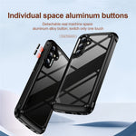Samsung Galaxy A15 4G / 5G-hybridmobilcover i PC + TPU med bagstykke og linseramme i legering