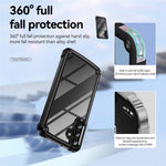 Samsung Galaxy A15 4G / 5G-hybridmobilcover i PC + TPU med bagstykke og linseramme i legering