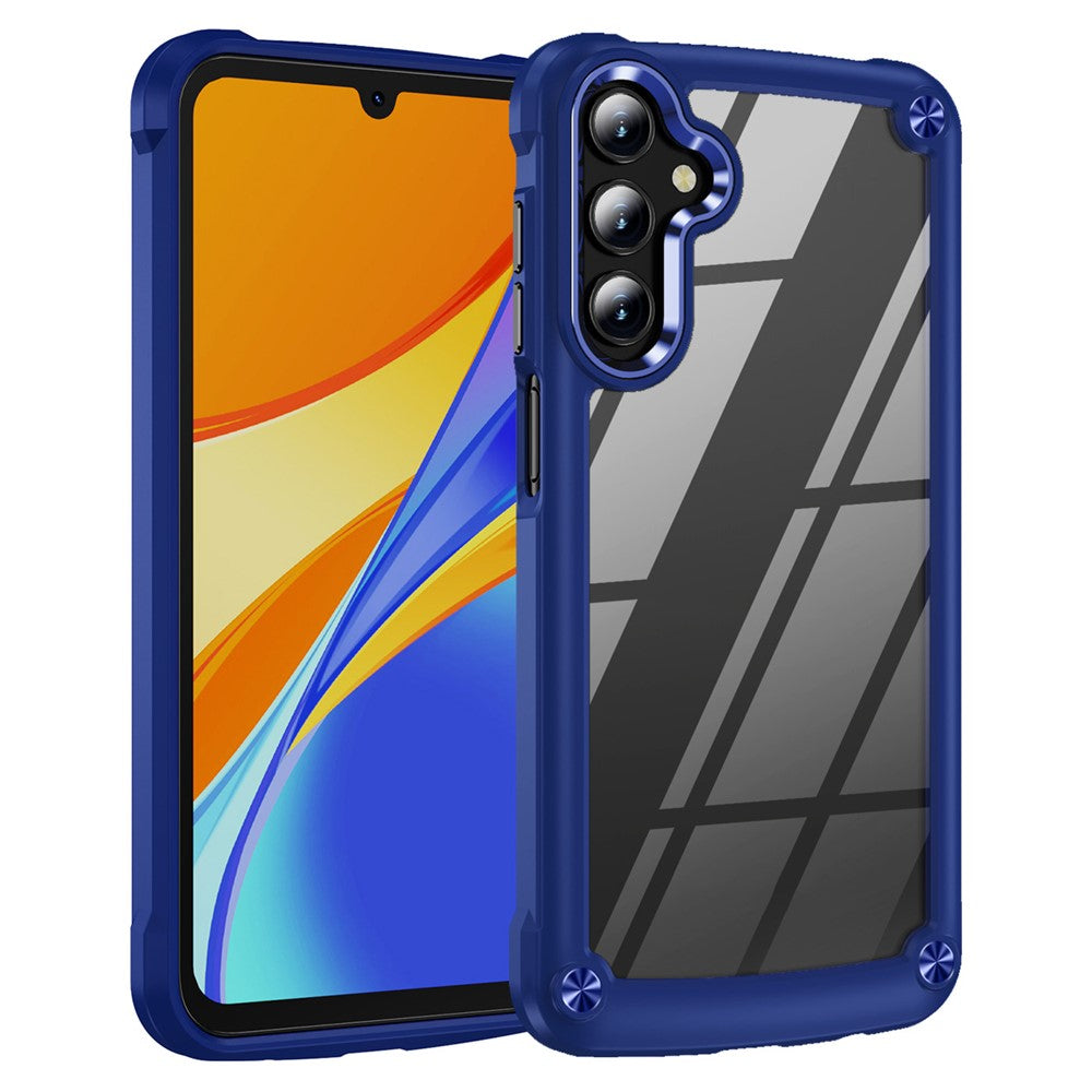 Samsung Galaxy A15 4G / 5G-hybridmobilcover i PC + TPU med bagstykke og linseramme i legering