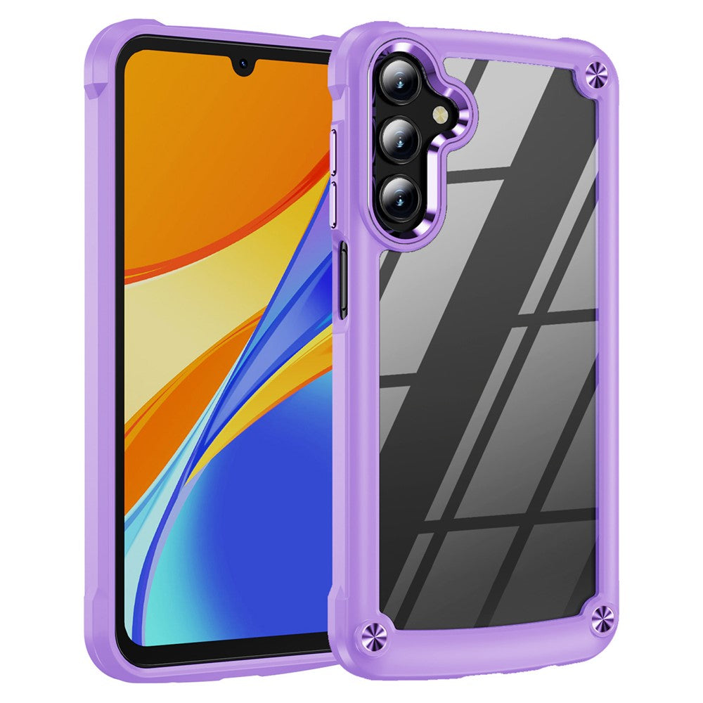 Samsung Galaxy A15 4G / 5G-hybridmobilcover i PC + TPU med bagstykke og linseramme i legering