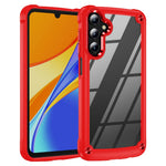 Samsung Galaxy A15 4G / 5G-hybridmobilcover i PC + TPU med bagstykke og linseramme i legering