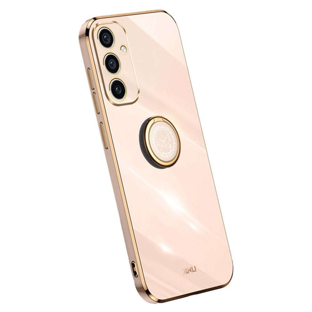 XINLI Til Samsung Galaxy A15 4G / A15 5G Cover Blød TPU Elektrobelagt Støtteben Beskyttende Cover