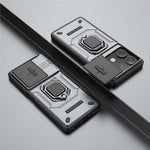 For Xiaomi Redmi Note 13 5G / Note 13 5G (China) Case Kickstand Phone Cover Slide Lens Lid