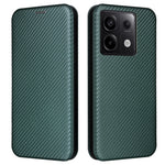 For Xiaomi Redmi Note 13 5G / Note 13 5G (China) Case Carbon Fiber Texture Phone Leather Cover
