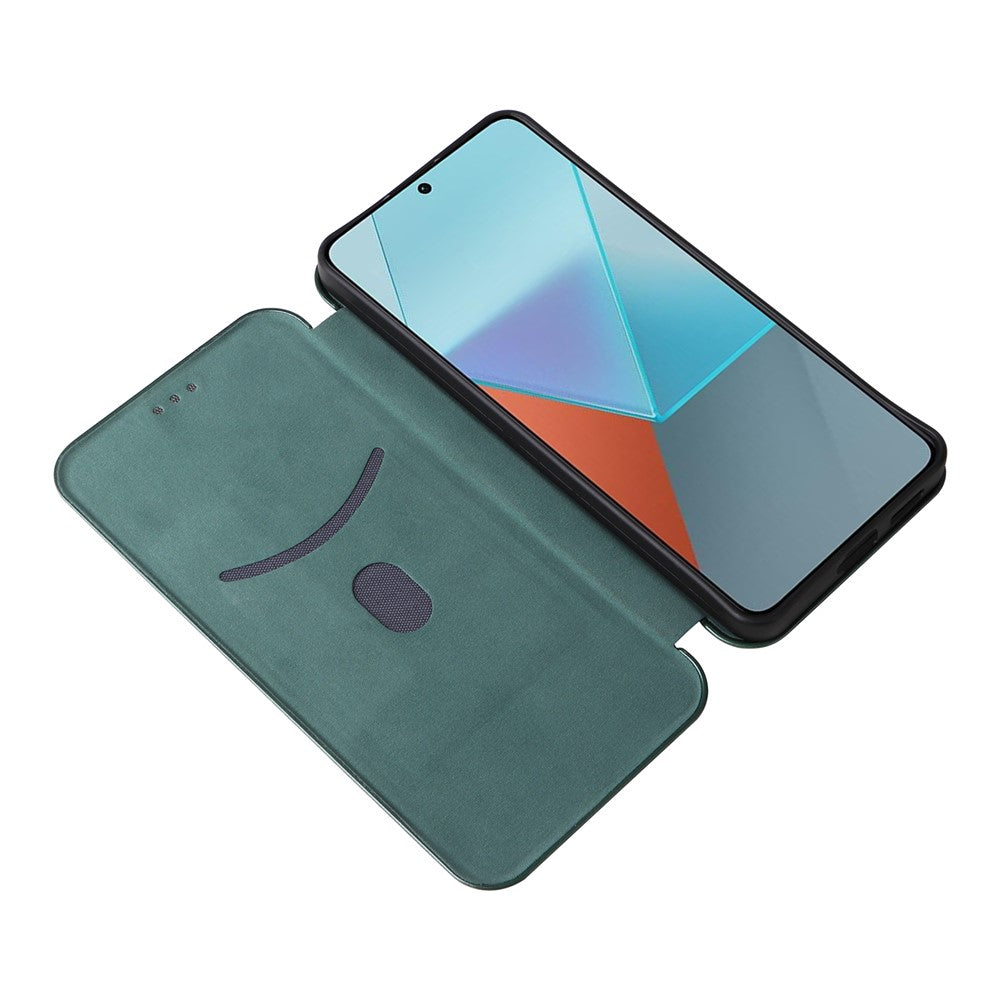 For Xiaomi Redmi Note 13 5G / Note 13 5G (China) Case Carbon Fiber Texture Phone Leather Cover