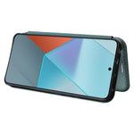 For Xiaomi Redmi Note 13 5G / Note 13 5G (China) Case Carbon Fiber Texture Phone Leather Cover