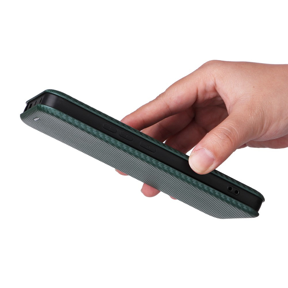 For Xiaomi Redmi Note 13 5G / Note 13 5G (China) Case Carbon Fiber Texture Phone Leather Cover