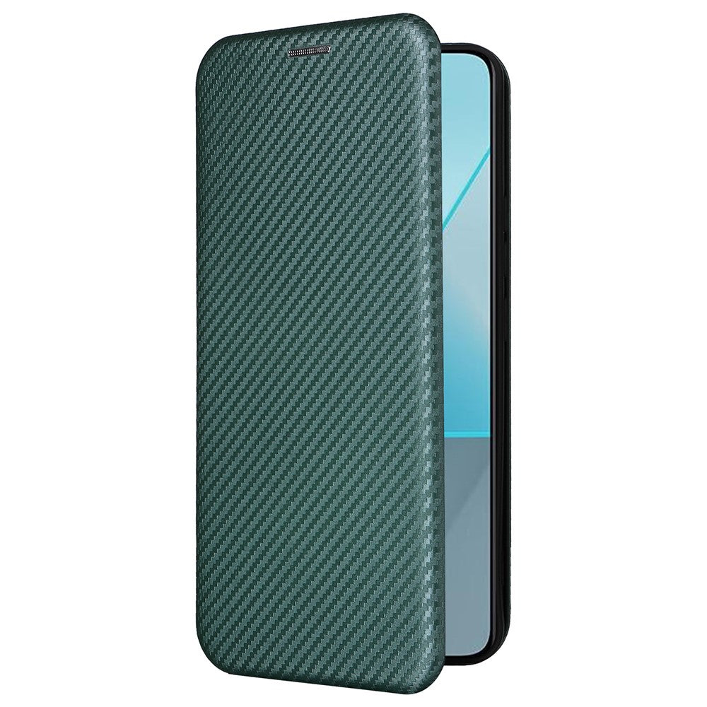 Xiaomi Redmi Note 13 5G / Note 13 5G (Kina) fodral med kolfibertextur och läder