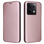 For Xiaomi Redmi Note 13 5G / Note 13 5G (China) Case Carbon Fiber Texture Phone Leather Cover