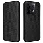 For Xiaomi Redmi Note 13 5G / Note 13 5G (China) Case Carbon Fiber Texture Phone Leather Cover