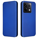 For Xiaomi Redmi Note 13 5G / Note 13 5G (China) Case Carbon Fiber Texture Phone Leather Cover