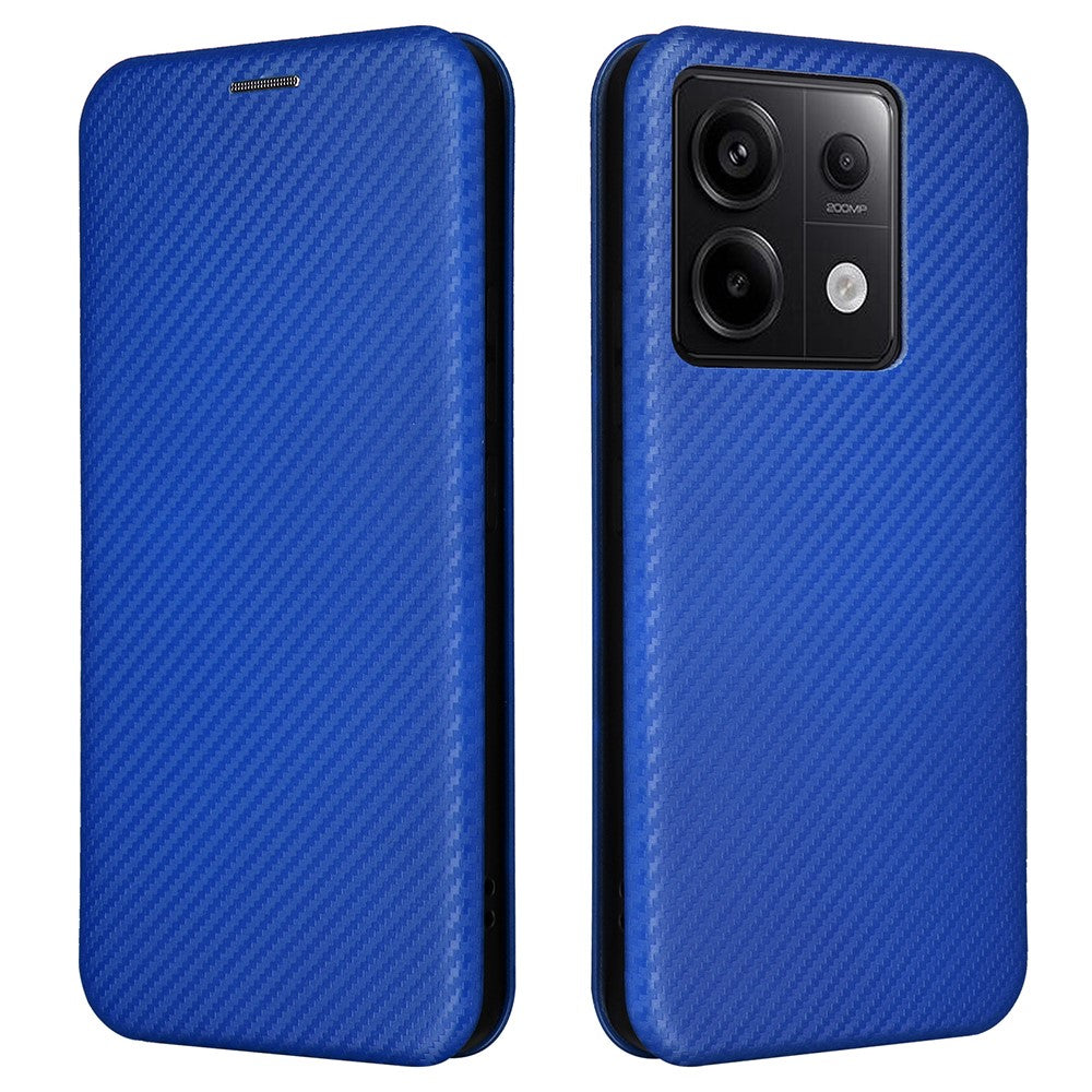For Xiaomi Redmi Note 13 5G / Note 13 5G (China) Case Carbon Fiber Texture Phone Leather Cover