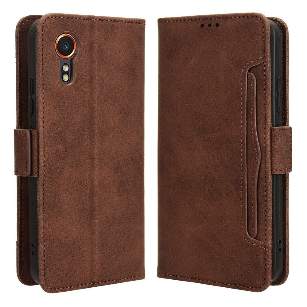 For Samsung Galaxy Xcover7 Case Wallet Leather Phone Cover with Multiple Card Slots