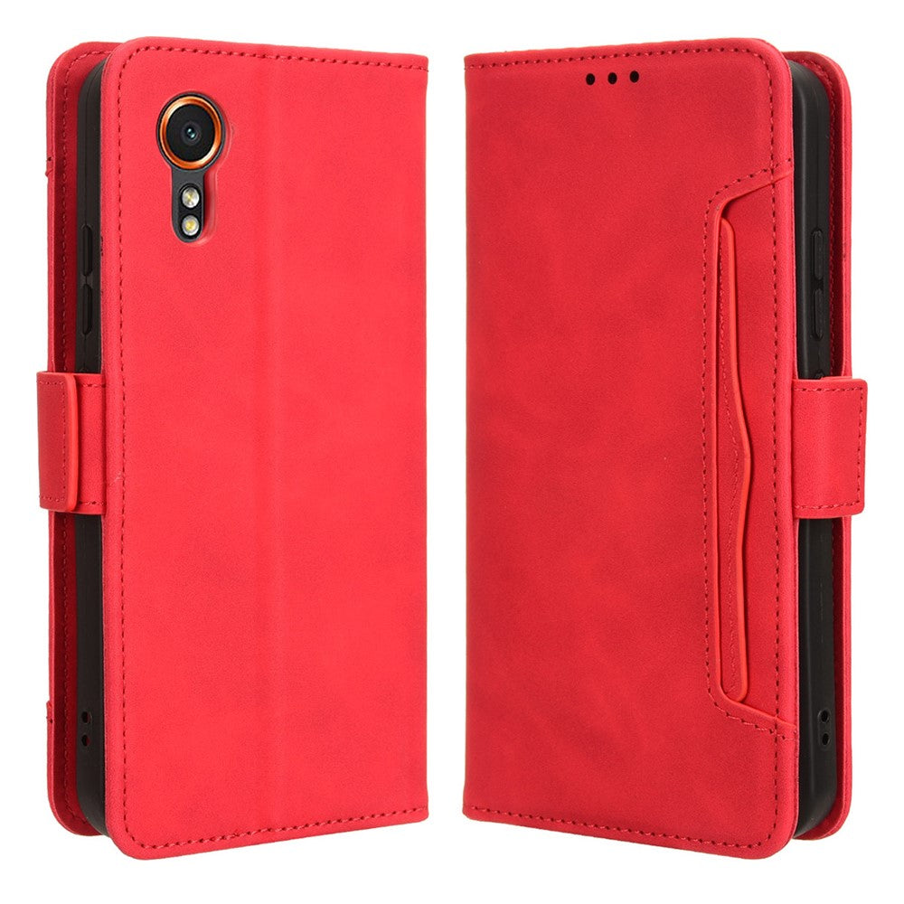 For Samsung Galaxy Xcover7 Case Wallet Leather Phone Cover with Multiple Card Slots
