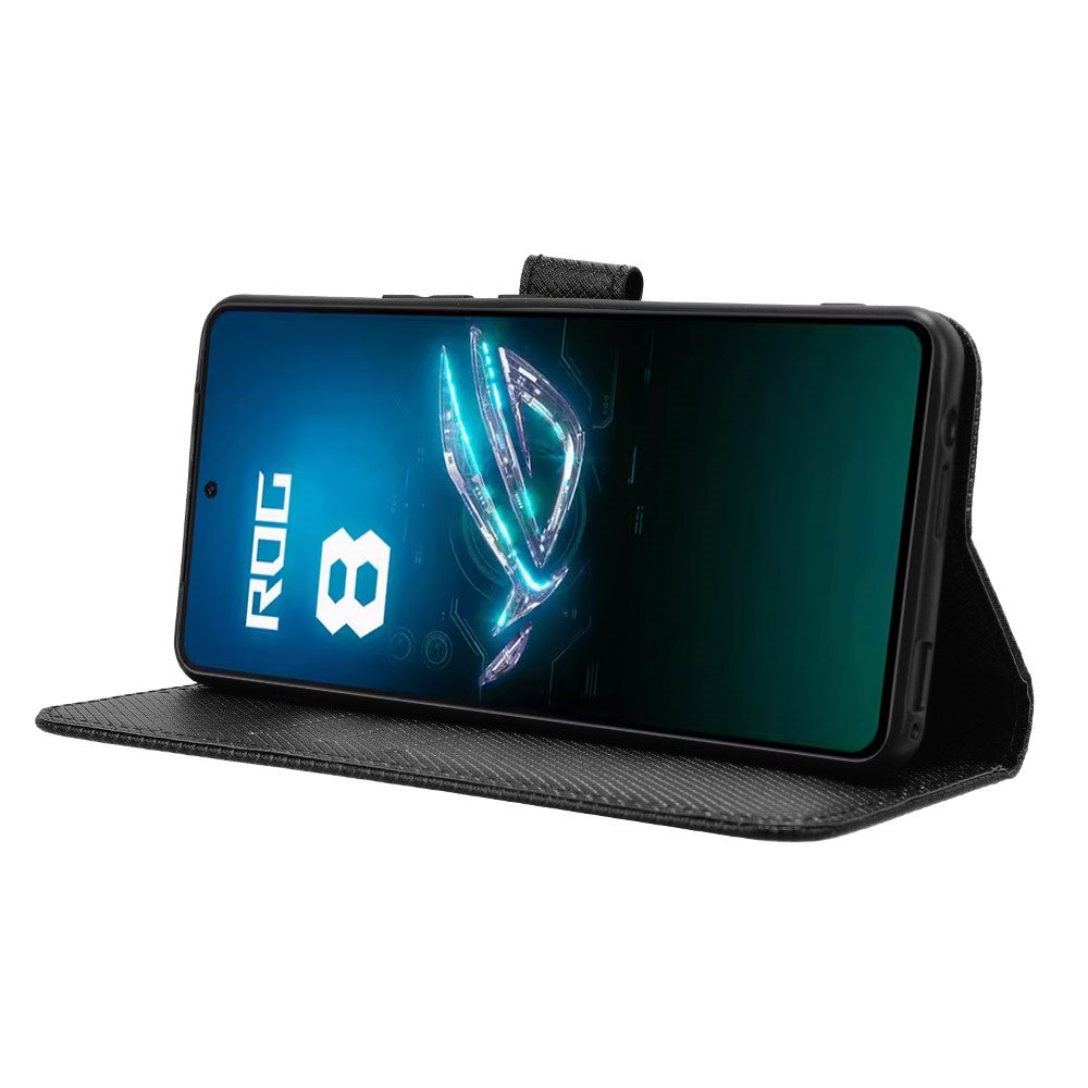 Til Asus ROG Phone 8 Pro 5G / 8 5G Magnetisk Telefoncover Diamant Tekstur Kortlommer Cover