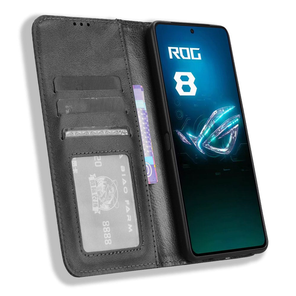 Til Asus ROG Phone 8 Pro 5G / 8 5G Cover Magnetisk Lukning Pung Læder Telefoncover