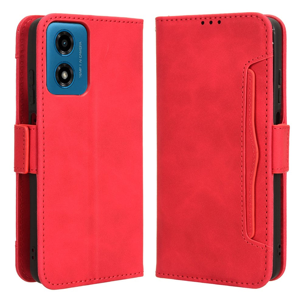 Motorola Moto G24 Power / E14 4G / G04 4G / G24 4G / G04s 4G Magnetiskt fodral i läder, korthållare, mobilskal