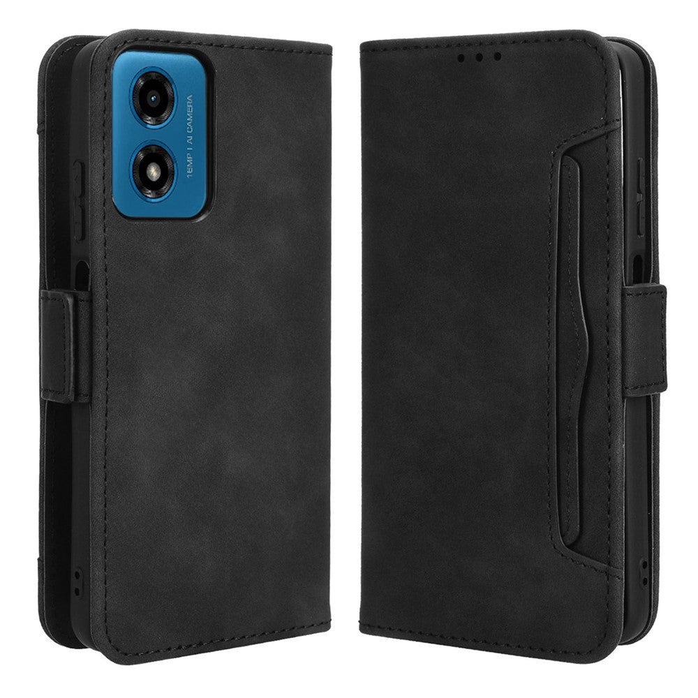 Motorola Moto G24 Power / E14 4G / G04 4G / G24 4G / G04s 4G Magnetiskt fodral i läder, korthållare, mobilskal